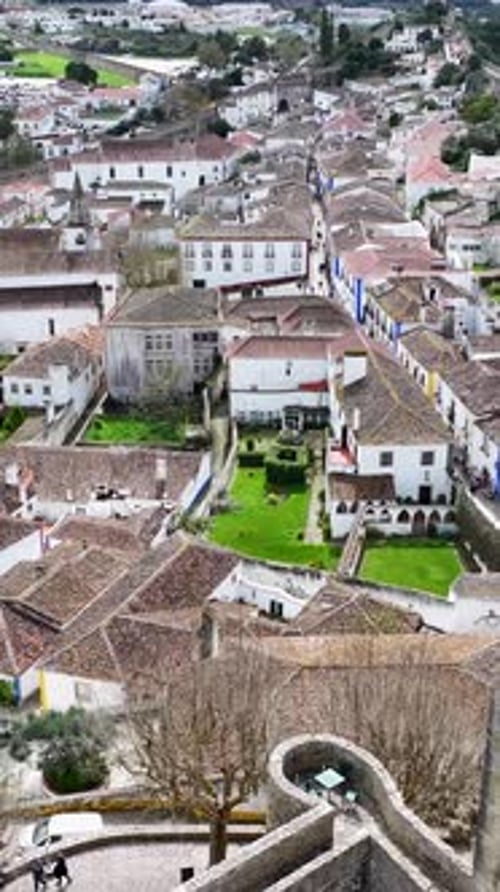 Château d'Obidos à Obidos à Leiria au Portugal.