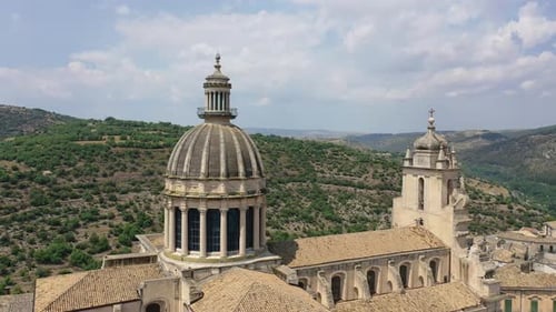View of Noto Baroque old town Sicily