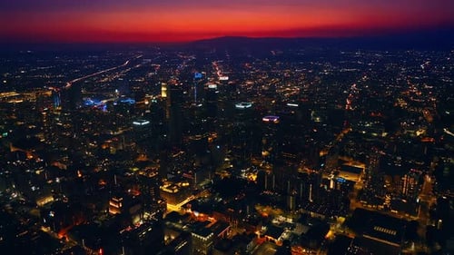 Night scenery of a beautiful Los Angeles, California, USA.