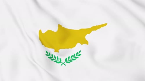 Realistic Waving Flag of Cyprus Loop