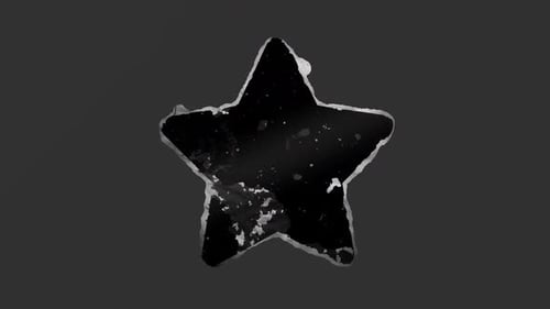 Peel On Printed Grunge Star Shape Sticker
