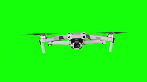 Drone Hovering in the Air on Green Screen