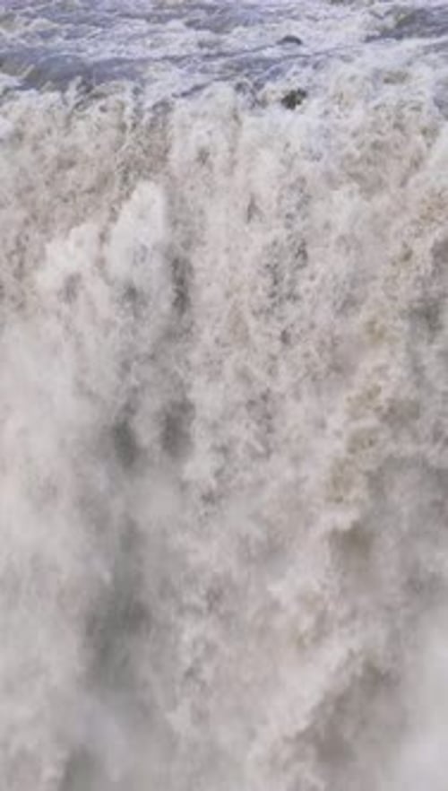 Dettifoss Waterfall Iceland Vertical Video