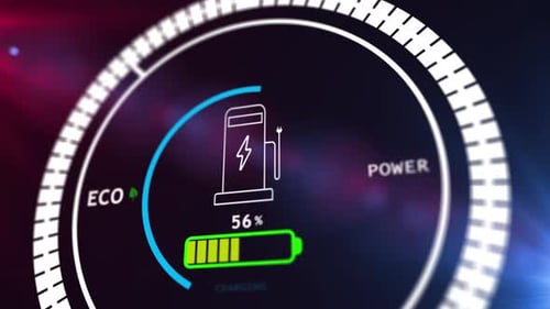 Electric Vehicle Charging Interface Display Loop