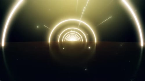 Goldene Neonlicht-Schleife 4K