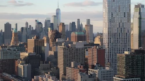 Aerial view of the New York City Financial District