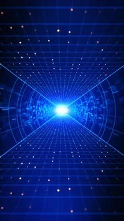 Data Flow Information Technology Tunnel Digital Space Sci Fi Tunnel Hi Tech Information Abstract