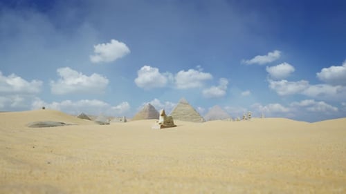 Pyramids In The Desert Of Egypt
