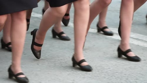 Patriotism Concept Feminism Ideology Female Military Soldiers Army Women Walk