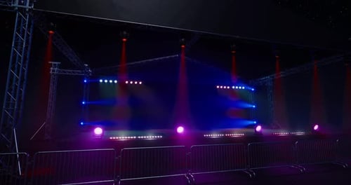 Dynamic Concert Stage Lighting Intro and Logo Reveal