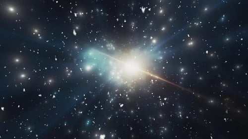 Sparkling Glitter Particles and Bright Light Loop