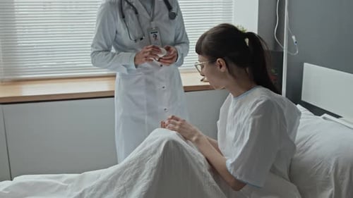 Patient, der die notwendigen Medikamente einnimmt