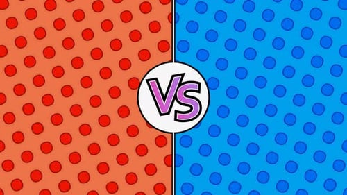 Retro Pop Art VS Comparison Screen Reveal