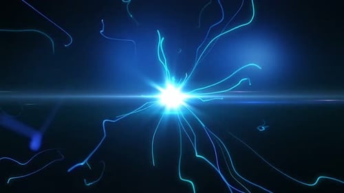 Futuristic Energy Light Blast Intro with Dynamic Flowing Lines