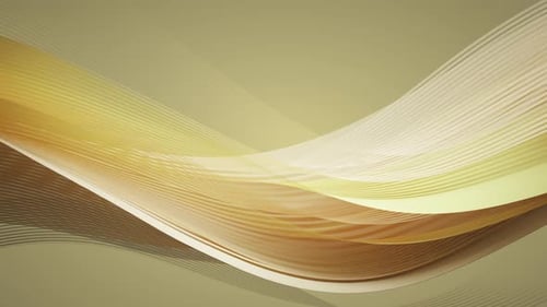 Abstract Golden Ribbons Waving Gently