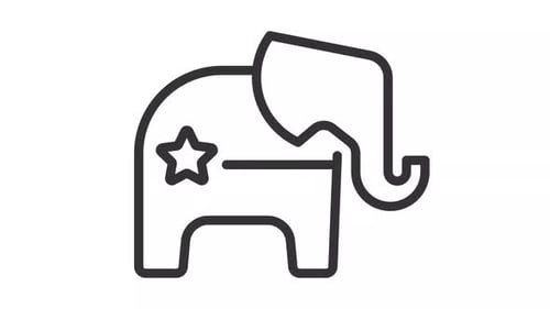 Animated Elephant Icon with Pulsing Star