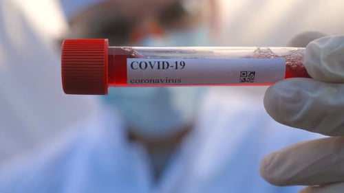 COVID-19 Blood Sample Test Close Up