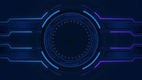 Futuristic HUD Digital Interface Loop Background