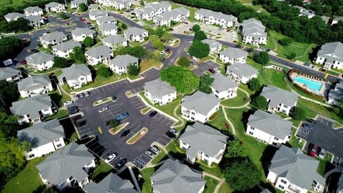 Real Estate Housing Development Aerial Drone View Apartments Rentals Austin , Texas