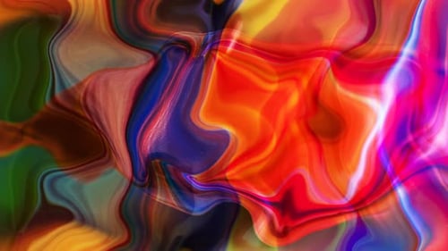 Colorful Abstract Fluid Liquid Waves Background Loop