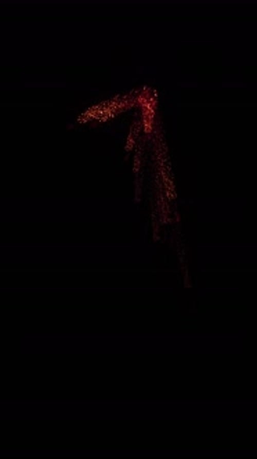 Abstract Red Particle Burst Reveal