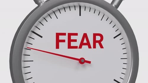Animated Stopwatch Measuring Fear Level