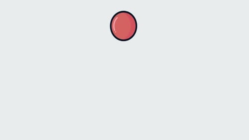 Flat Design Bouncing Circle Animation