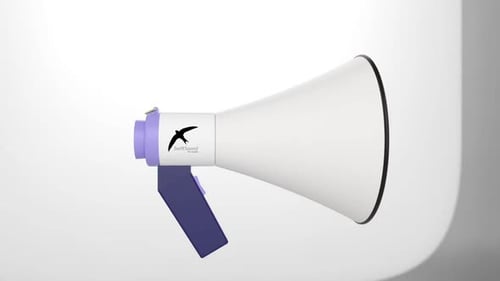 3D Animated Megaphone Object Rotation