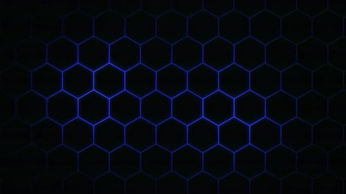 Boucle de fond à technologie de motif en nid d'abeille hexagonal brillant bleu
