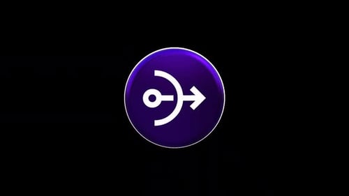 Modern 3D Login Arrow Icon Rotating Animation