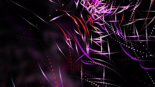 Abstract Neon Particle Curves Background 4K