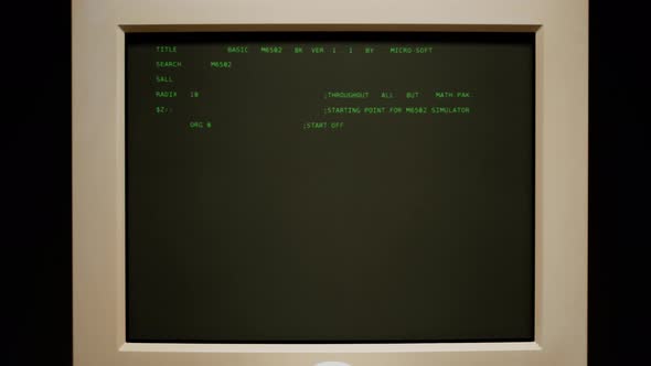 Retro Pc with Loading Code Console Programmer Making Scripts Green ...