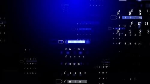 Technologie: Schleife mit blauem Hintergrund