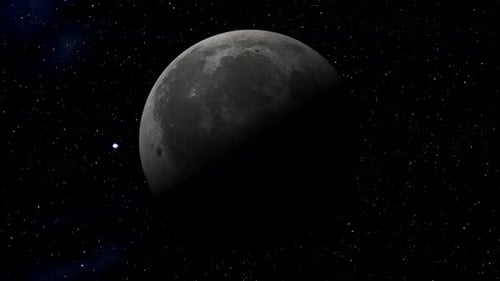 Realistic full moon with star background Vd1162