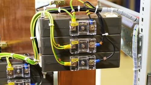 Electrical Machine Wiring Close Up