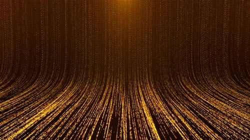 Golden Shimmering Particle Lines Abstract Awards Background