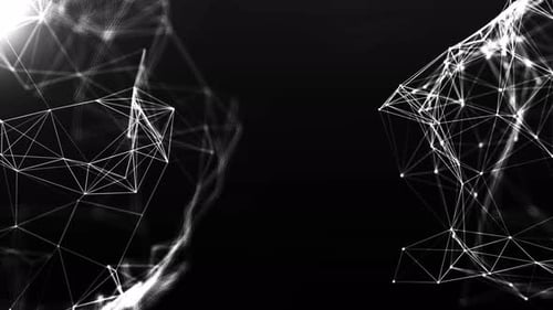 Abstract Digital Data Network Connection Plexus Animation