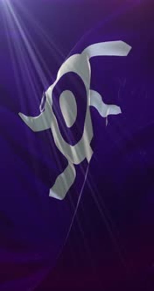 Abstract White Morphing Shape Animation on Fluid Purple Background