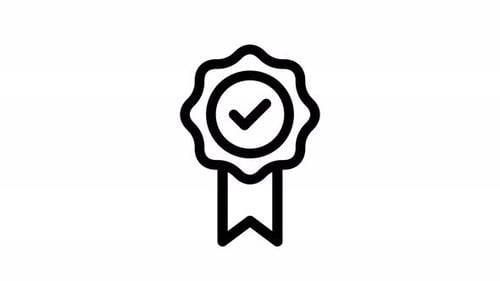 badge line icon animation