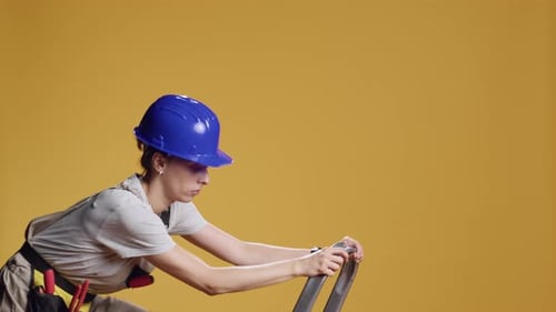 Empowered Contractor Feelping Tired and Falling Asleep