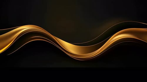 Elegant Golden Liquid Wave Flowing Motion Background
