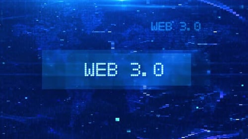 Futuristic Web 3.0 Glitch Text Reveal