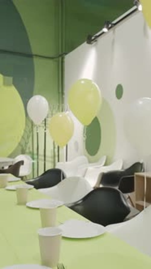 A Modern Dining Space That Features a Lovely Blend of Green and Yellow Decor Accents Creative