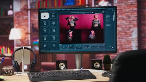 Neural Network Tech Using Text to Image AI Generative Models Close Up