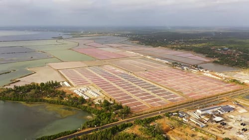 Aerial View of Salt Production Ponds