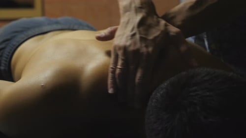 Man Receiving a Relaxing Back Massage