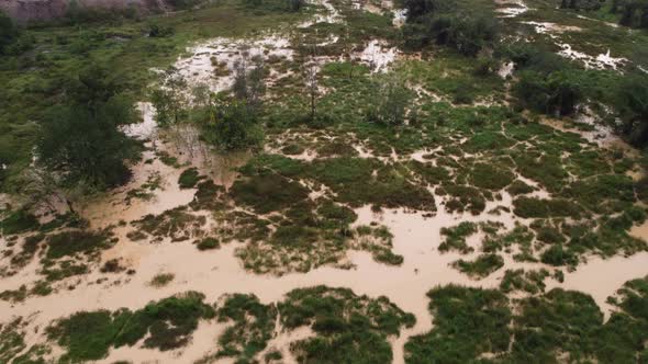 Aerial view wetland after raining, Nature Stock Footage ft. flood ...