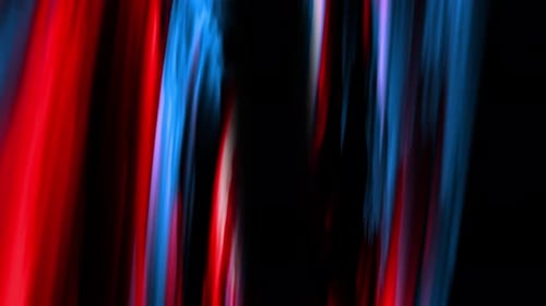 Dynamic Red and Blue Fluid Light Streaks Abstract Animation