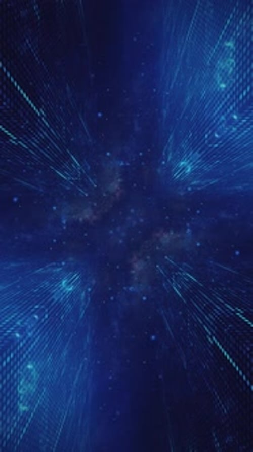 Futuristic Digital Technology Tunnel Abstract Background Animation