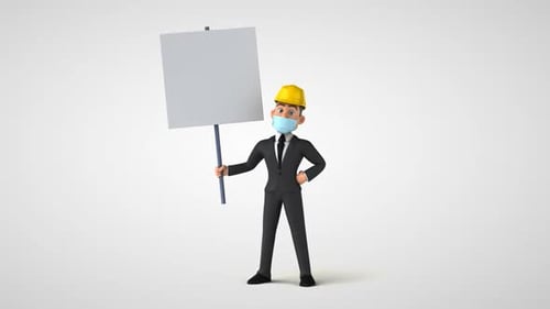 Lustiger Cartoon-Architekt